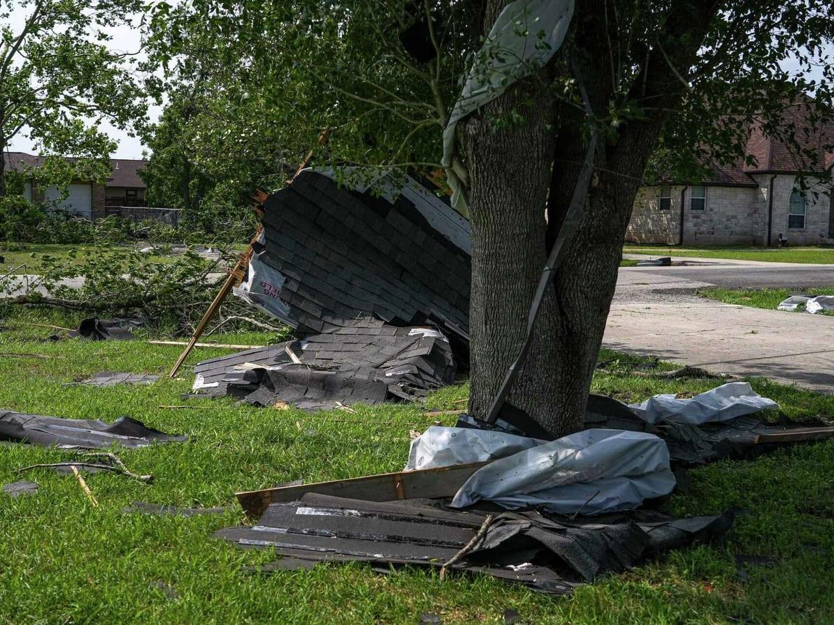 Before: Storm debris, Calcasieu Parish junk removal by The Junk Guys